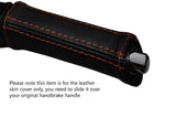 ORANGE STITCH HANDBRAKE HANDLE LEATHER COVER FITS SUBARU IMPREZA WRX STI 11-15