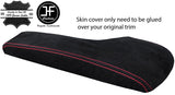 RED STITCHING REAL SUEDE ARMREST LID COVER FITS LEXUS IS250 IS350 2014-2017