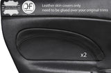 BLACK & BLACK 2X DOOR CARD TRIM LEATHER COVER FOR MAZDA MX5 MK2 2.5 MIATA 01-05