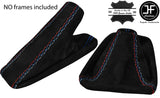 BLUE STITCHING SUEDE GAITER SET FITS BMW 1 SERIES F20 F21 10-17 TRI CROSS STITCH