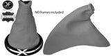 GREY REAL LEATHER GEAR & HANDBRAKE GAITER FITS FORD FIESTA MK6 2002-2008