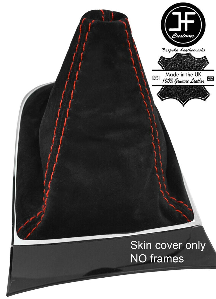 RED STITCHING REAL SUEDE MANUAL GEAR GAITER FOR VAUXHALL OPEL MOKKA 2012-2018