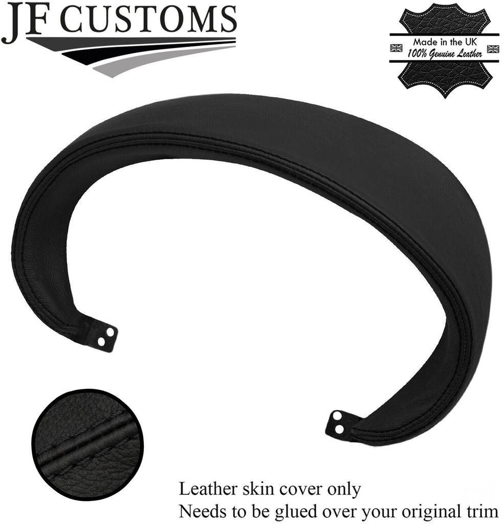 BLACK STITCH SPEEDO HOOD CLUSTER TOP GRAIN LEATHER COVER FOR AUDI TT MK2 06-14