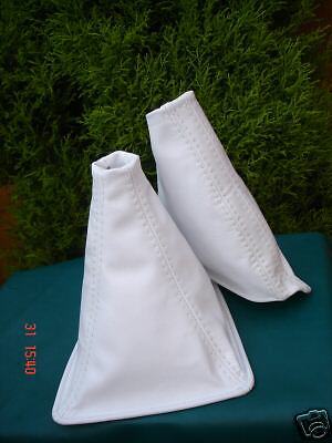 FITS SKYLINE GTR R32 OR R33 WHITE GEAR & HANDBRAKE GAITER CUSTOM NEW MADE IN UK
