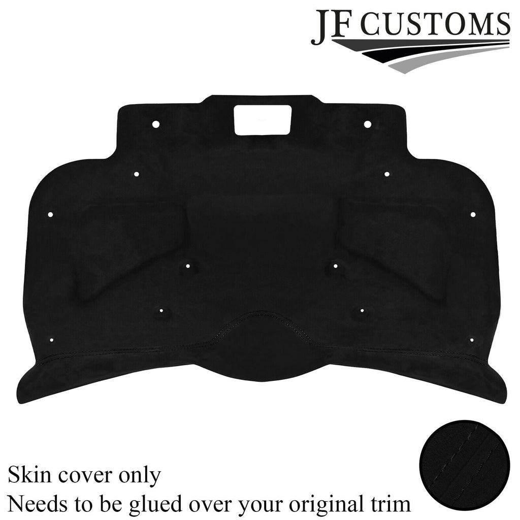 FITS FIAT 500 ABARTH 07-16 BLACK STITCH SUEDE REAR BOOT TRIM COVER CUSTOM NEW