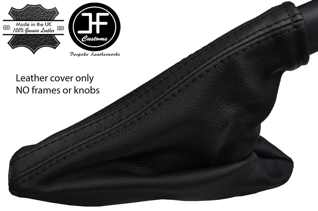 BLACK & BLACK STRIPE LEATHER HANDBRAKE GAITER FOR VAUXHALL OPEL ASTRA K MK7 16+