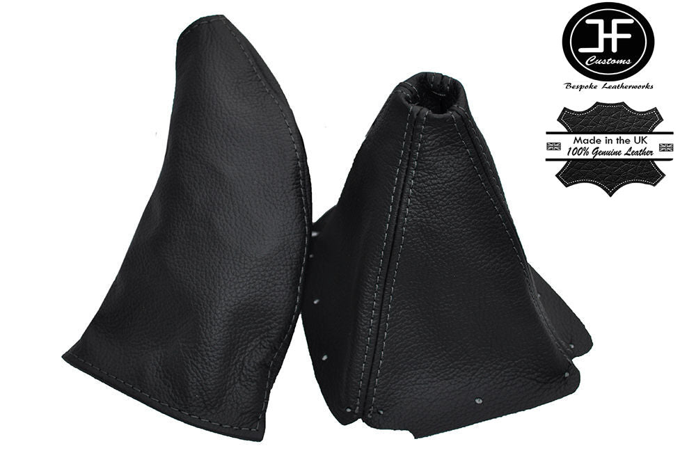 GREY STITCH LEATHER GEAR GAITER & HANDBRAKE GAITER FITS MAZDA MX5 MK2 98-00 NB