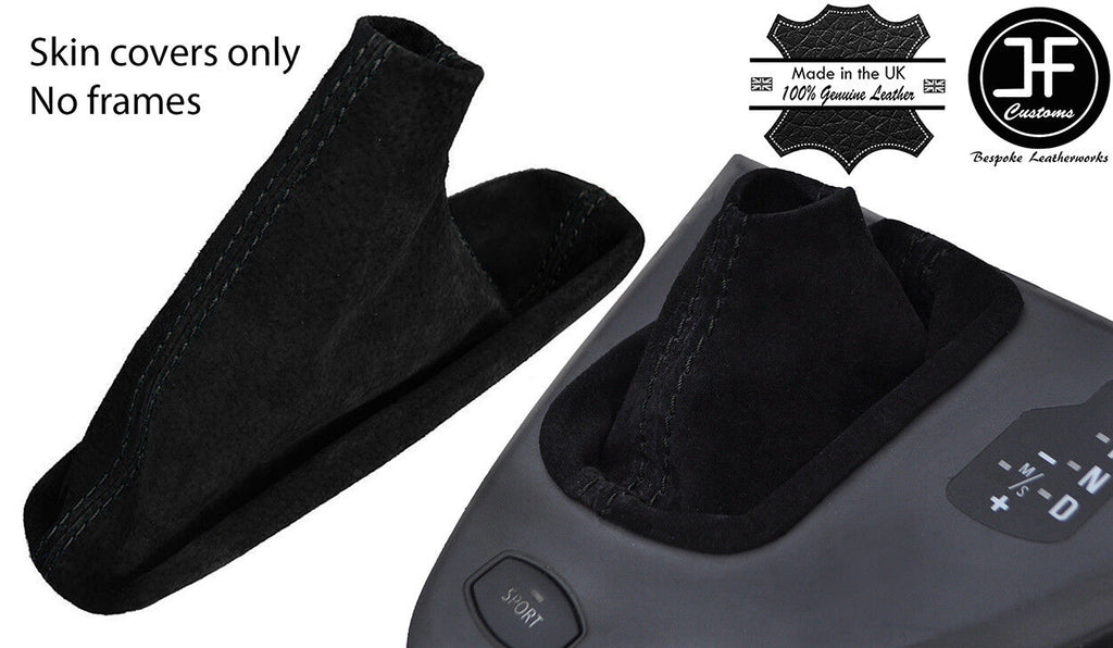 BLACK STITCH AUTO SUEDE GEAR & HANDBRAKE GAITER FITS BMW 6 SERIES E63 E64 04-06