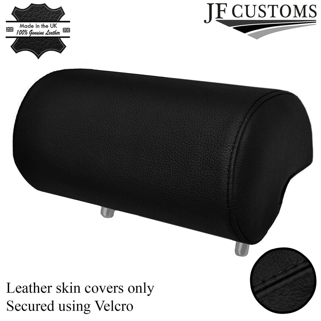 BLACK STITCH 1X REAR CENTER HEADREST LEATHER COVER FITS AUDI A3 8P S3 03-12
