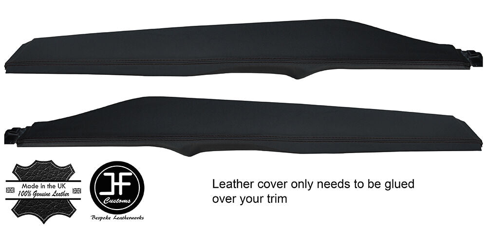 BLACK STITCH 2X LOWER CONSOLE SIDE TRIM FITS PORSCHE CARRERA 911 991 2012-2017