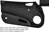 BLACK STITCHING 2X DOOR CARD LEATHER SKIN COVERS FITS NISSAN 350Z 2002-2005