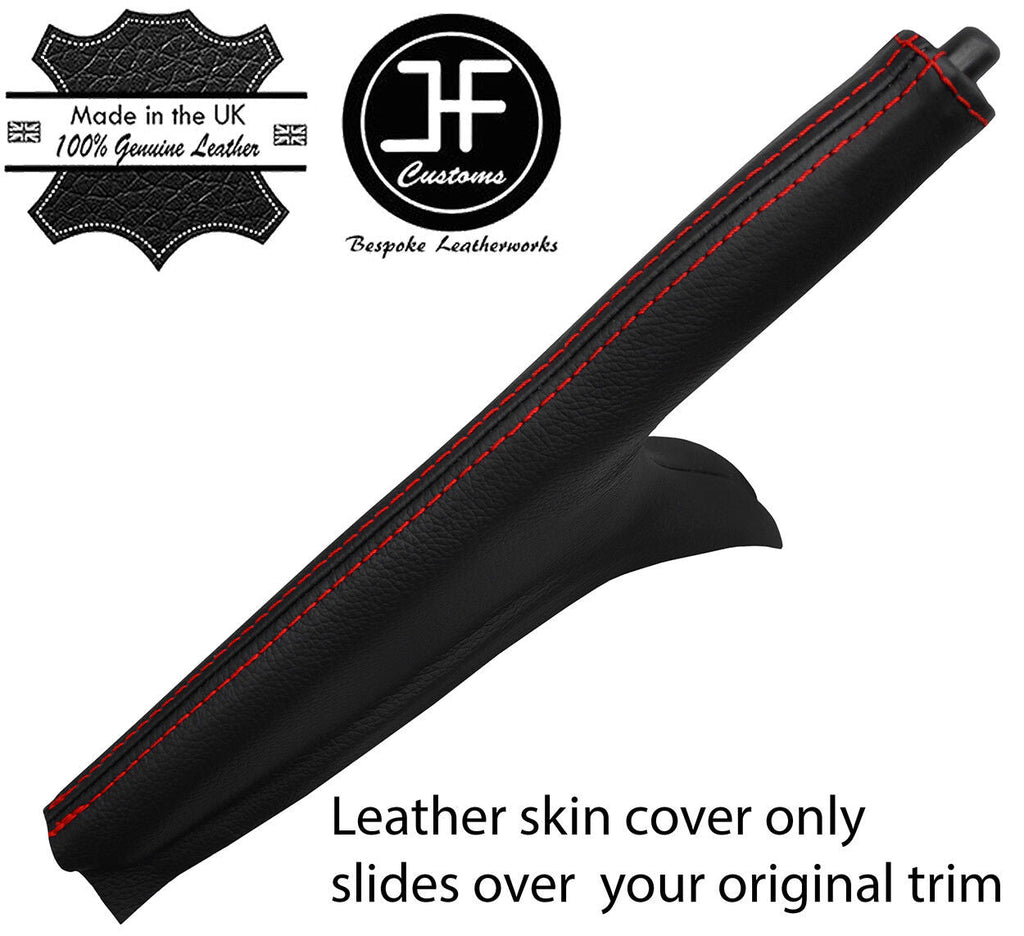 RED STITCH TOP GRAIN REAL LEATHER HANDBRAKE GAITER FITS NISSAN JUKE 2010-2018