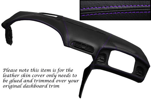 PURPLE STITCH FITS CORVETTE C5 1997-2004 TOP DASH DASHBOARD LEATHER COVER ONLY