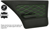 GREEN DIAMOND STITCH 2X FULL REAR DOOR CARDS LEATHER COVERS FITS BMW E30 SALOON