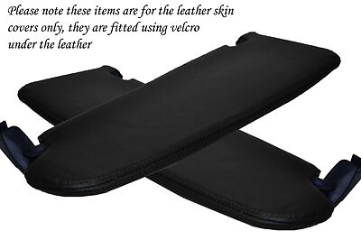BLACK STITCH FITS AUDI TT COUPE 1998-2006 2X SUN VISORS LEATHER COVERS ONLY