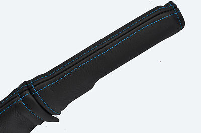 blue stitching FITS FIAT PUNTO MK1 93-99  HANDBRAKE HANDLE LEATHER COVER ONLY