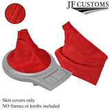 RED SUEDE GEAR HANDBRAKE FOR SCION FR-S SUBARU BRZ TOYOTA GT86 2012-2017