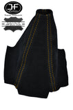 YELLOW STITCHING FITS HONDA PRELUDE COUPE 1997-2001 GEAR GAITER PU SUEDE