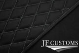 GREY DIAMOND STITCH VINYL 2X TAILORED FLOOR CARPET FOR SMART FORTWO 453 14-21