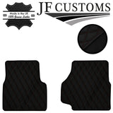 D BROWN DIAMOND STITCH VINYL 2X TAILORED FLOOR MAT CARPETS FOR DEFENDER 90 110
