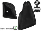 BLACK STITCH LEATHER MANUAL GEAR GAITER+PLASTIC FRAME FOR CITROEN RELAY 06-19