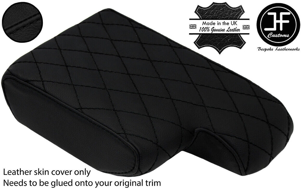 BLACK DIAMOND STITCH LEATHER ARMREST COVER FOR BMW 3 SERIES E36 1991-1998