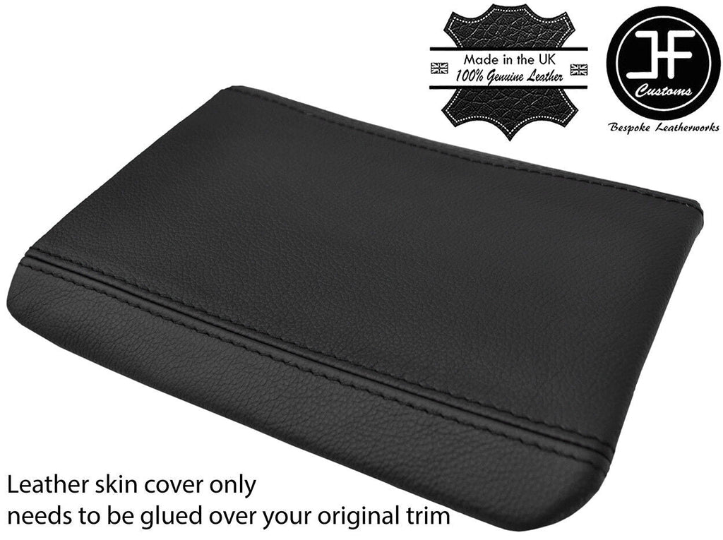 BLACK & BLACK TOP GRAIN LEATHER ARMREST LID COVER FITS HONDA S2000 99-2003