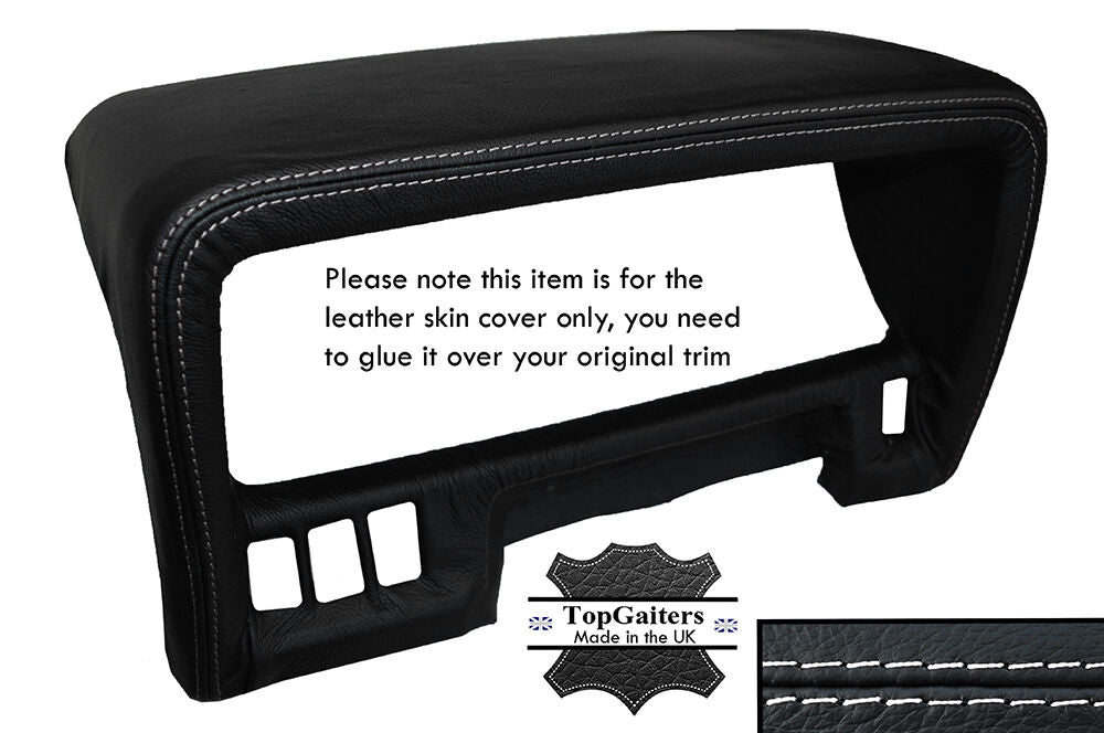 WHITE STITCHING SPEEDO HOOD TRIM LEATHER SKIN COVER FITS NISSAN PATROL Y60