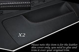 WHITE STITCH 2X DOOR POCKET LEATHER SKIN COVERS FITS AUDI A3 8P S3 03-12 3 DOOR