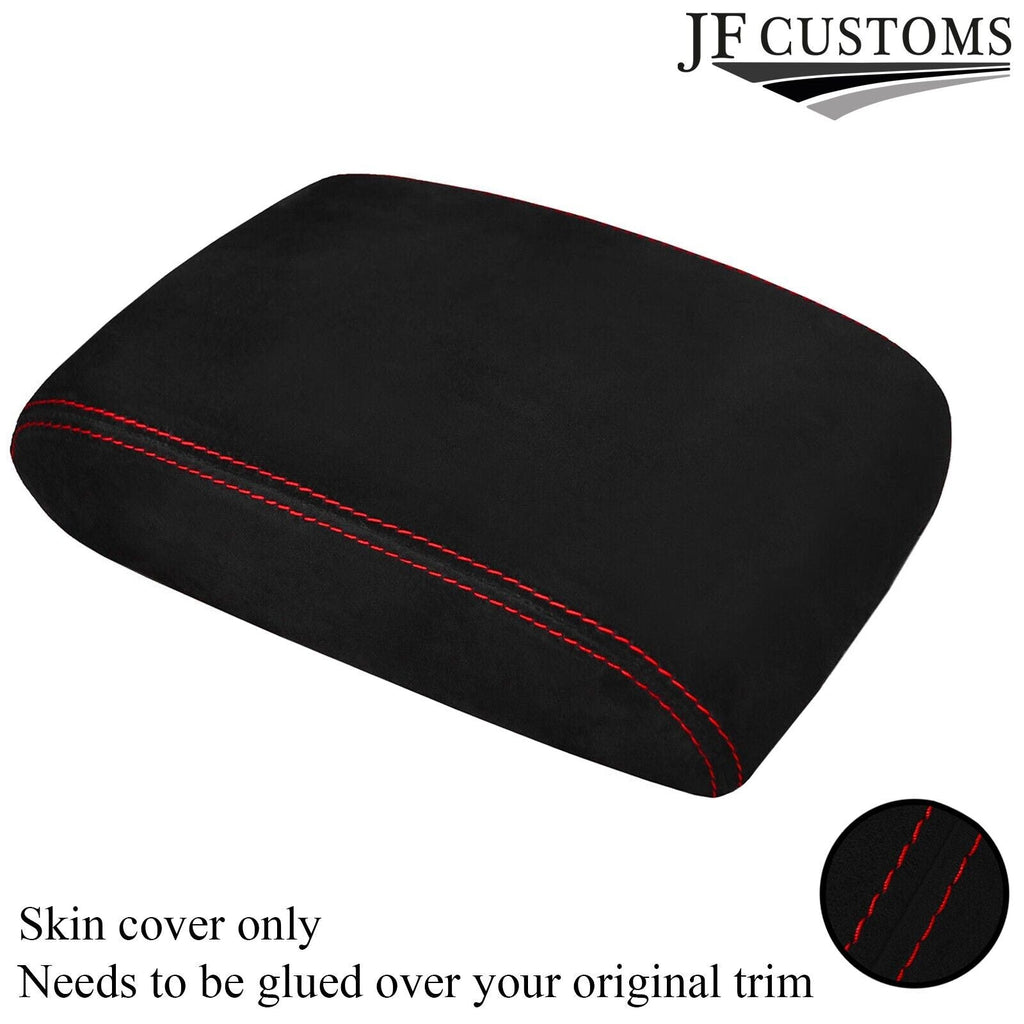 RED STITCH ARMREST SUEDE SKIN COVER FITS SUBARU IMPREZA WRX STI 2008-2016