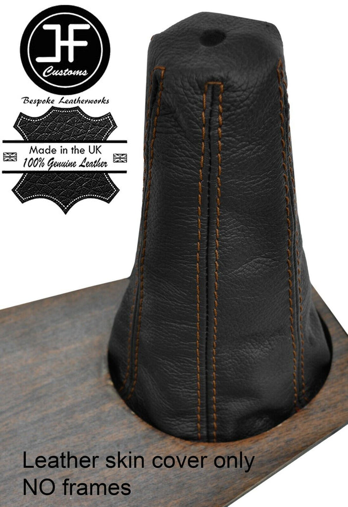 BROWN STITCH LEATHER MANUAL GEAR GAITER COVER FITS FIAT 124 SPIDER CLASSIC