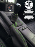 GREEN STITCH LEATHER GEAR & HANDBRAKE SET FITS MAZDA MX5 MIATA EUNOS MK1 89-97