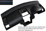 BLUE STITCH DASH DASHBOARD LEATHER SKIN COVER FITS VW TOURAN 2003-2010