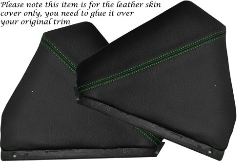 GREEN STITCH FITS FIAT X1/9 X19 2X CENTRE CONSOLE SIDE PANEL LEATHER COVERS ONLY