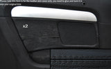 BLACK STITCH 2X REAR DOOR CARD SKIN COVER FITS AUDI A4 CABRIO CONVERTIBLE 05-09