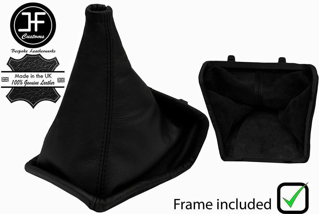 BLACK & BLACK LEATHER MANUAL GEAR + PLASTIC FRAME FITS HUMMER H3 2005-2011