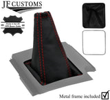 RED STITCH LEATHER GEAR COVER + METAL FRAME FOR TOYOTA RAV 4 06-12 CUSTOM NEW