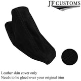 BLACK STITCH SUEDE HANDBRAKE GAITER COVER FOR BMW 5 E60 E61 2003-2011 CUSTOM NEW