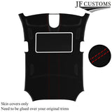 RED STITCH LUXE-SUEDE SUNROOF HEADLINER FOR PORSCHE PANAMERA 11-16 CUSTOM NEW