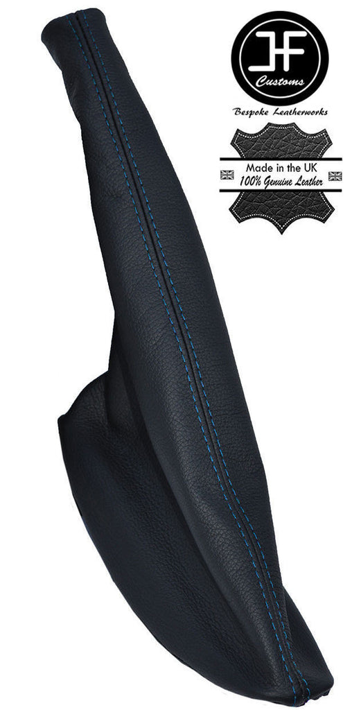 BLUE STITCH LEATHER HANDBRAKE GAITER COVER FOR VW VOLKSWAGEN GOLF 2 MK2 II