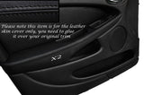 BLACK STITCH 2X FRONT DOOR ARMREST SKIN COVERS FITS JAGUAR X TYPE 01-09