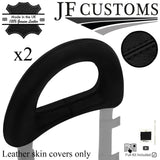 BLACK  STITCH ITALIAN LEATHER 2X ROLL OVER BAR COVERS FOR MERCEDES R170 96-04