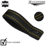 YELLOW STITCH LEATHER TAILGATE BOOT PULL STRAP HANDLE FITS FIAT 500 ABARTH 07-16