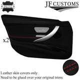 RED STITCH LEATHER 2X FRONT DOOR ARMREST COVER FOR BMW F30 11-18 SALOON