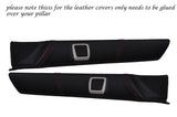 RED STITCH A PILLAR  COVERS FITS LANDROVER DISCOVERY 2 TDI TD5 V8 300 98-04