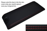 RED STITCH ARMREST LID LEATHER SKIN COVER FITS MERCEDES SL CLASS R129 89-02