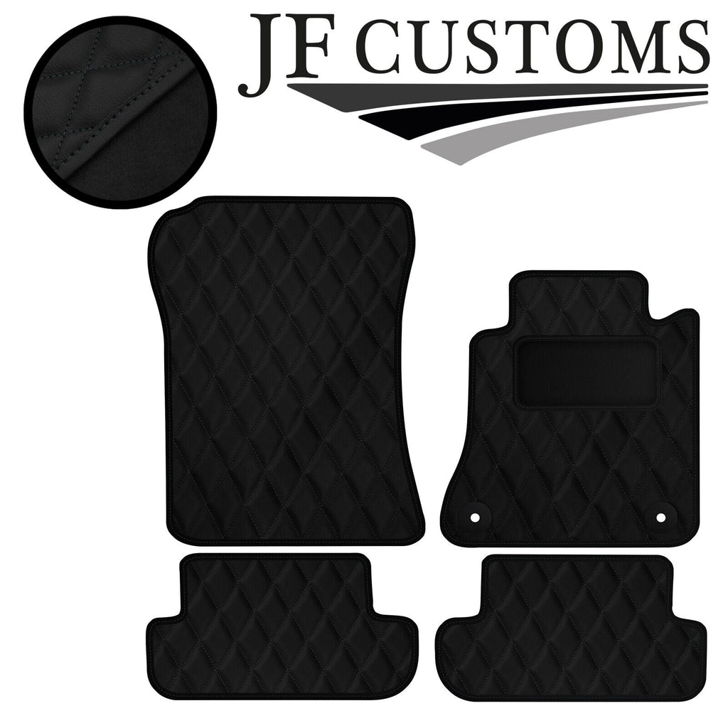 D GREY DIAMOND STITCH VINYL 4XTAILORED FLOOR CARPET FOR MERCEDES CLK 03-10 JF1