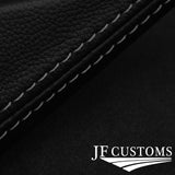 GREY STITCH LEATHER ARMREST COVER FITS PORSCHE 924 944 968 83-85 MADE IN UK