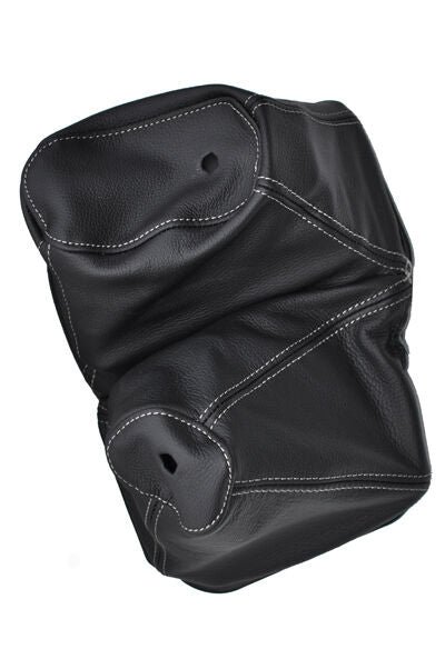 white stitch FITS WRANGLER 87-95 MANUAL LEATHER GEAR GAITER FIT OVER RUBBER BOOT
