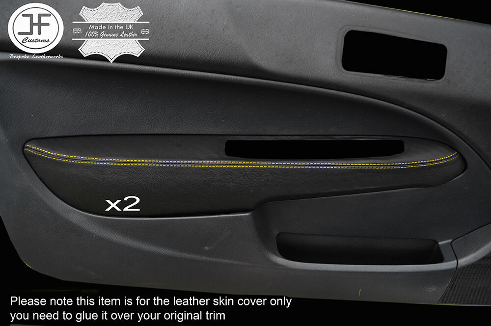 YELLOW STITCH 2X DOOR ARMREST LEATHER COVERS FITS HONDA CIVIC EK3 EK4 EJ9 96-00